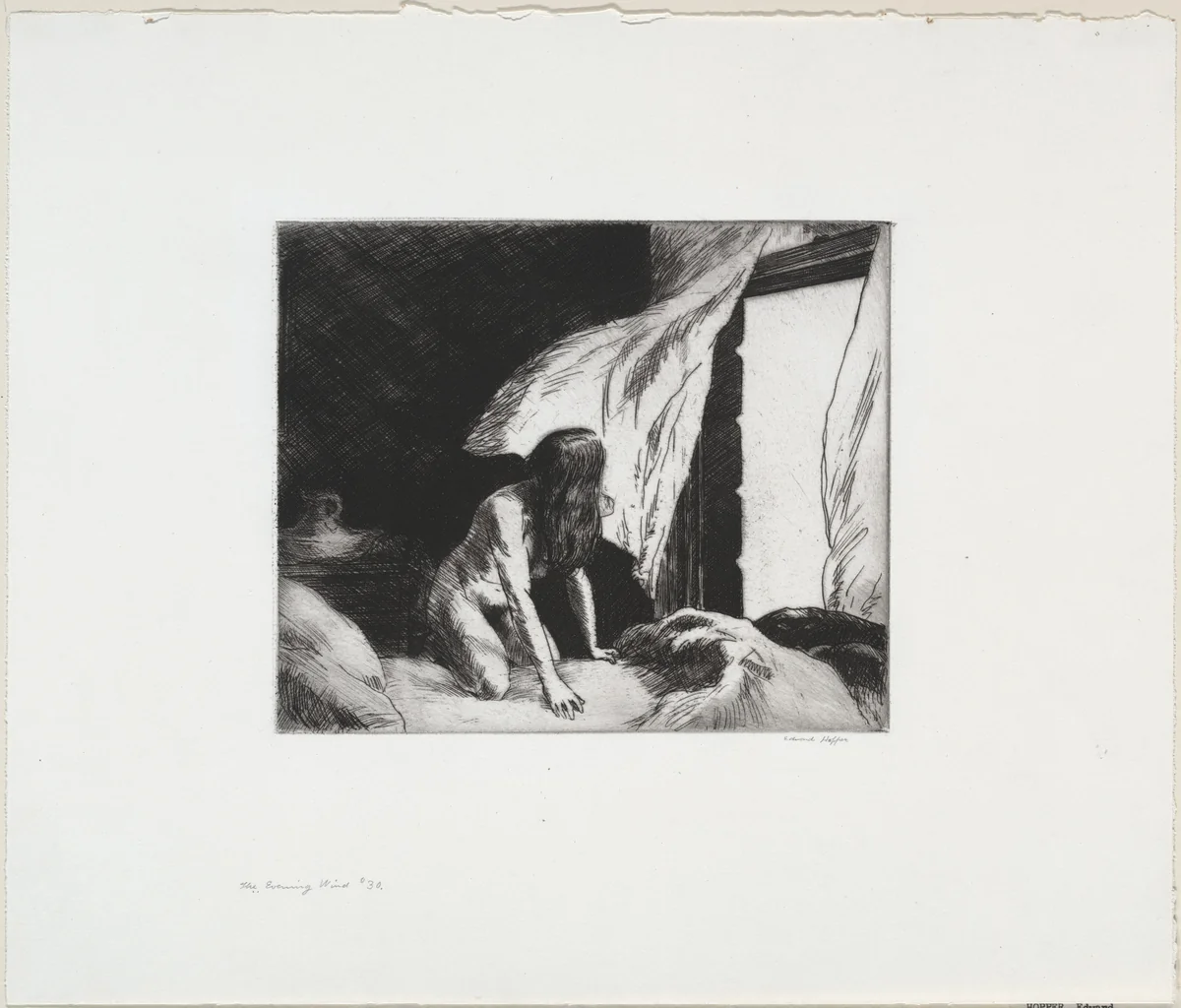 The Evening Wind by Edward Hopper, print, 1921