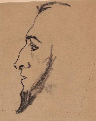 Félix Fénéon by Paul Signac, drawing, 1890