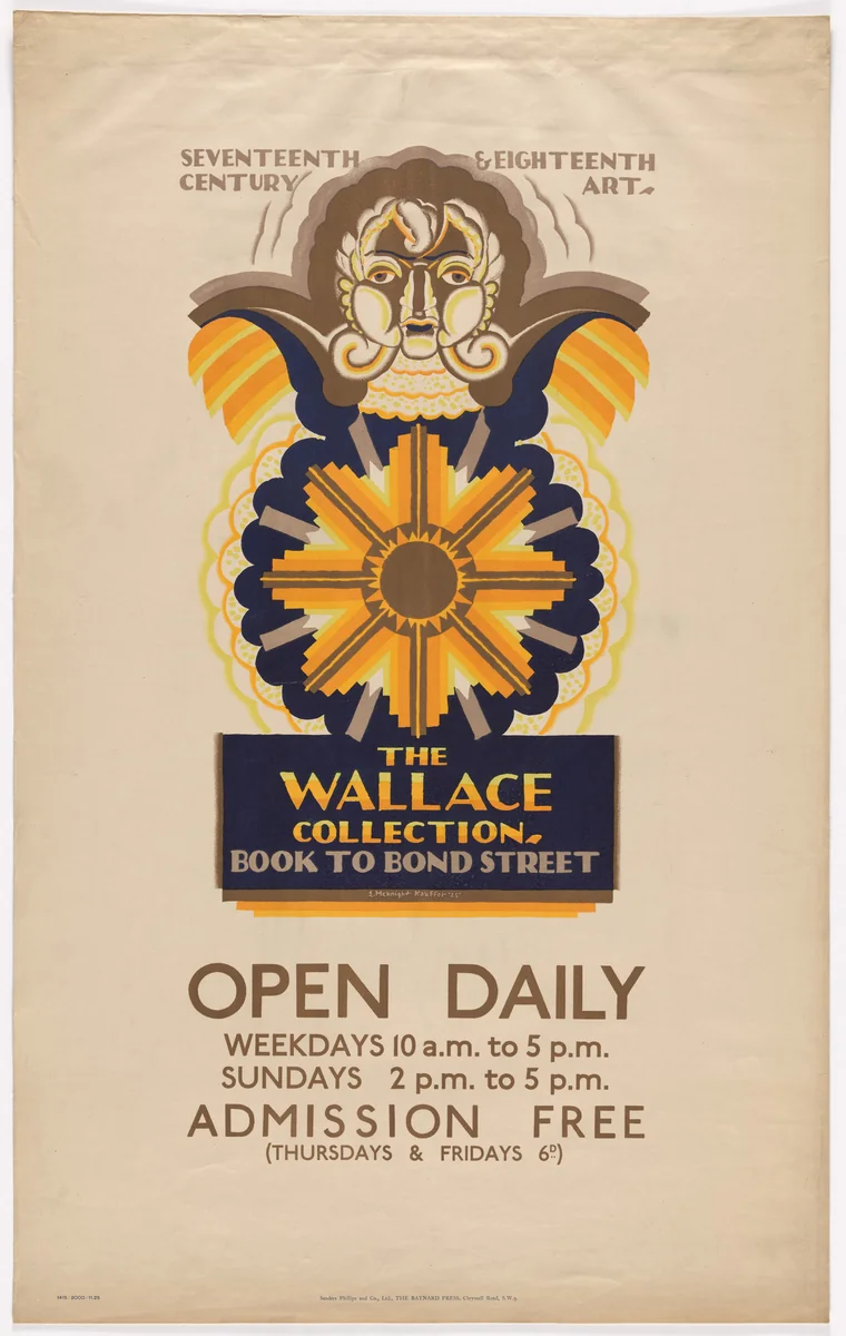 The Wallace Collection (Poster for Underground Electric Railways Company) by E. McKnight Kauffer, design, 1925