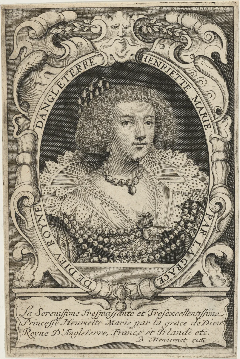 Henrietta Maria, Queen of Charles I by Balthasar Moncornet, print, 1600-1668