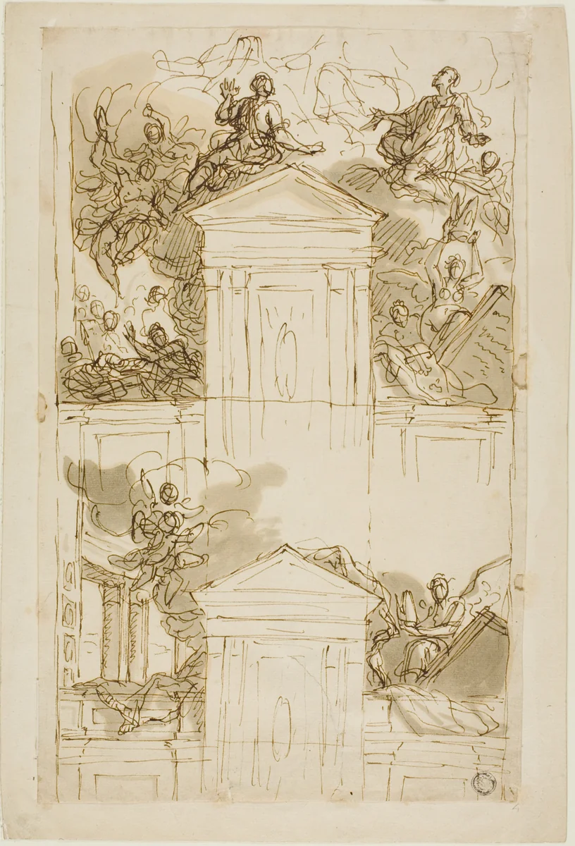 Study by James Thornhill, drawing, 1714-1724