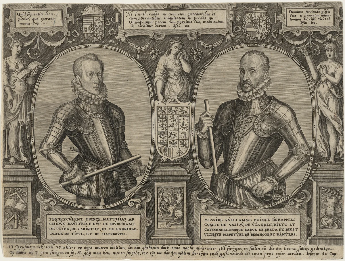 Matthias, Roman Emperor and William I, Princeof Orange by Unknown 19th Century, print, 1800-1899