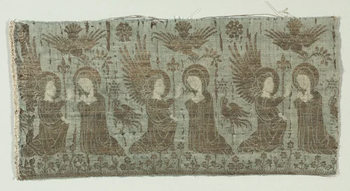 Textile Fragment with the Annunciation by Unknown, textile, 1370-1400