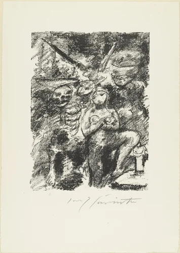 Heading for Act 5: Franz and Daniel (Kopfstück zum 5. Akt: Franz und Daniel) from The Robbers (Die Räuber) by Lovis Corinth, print, 1923