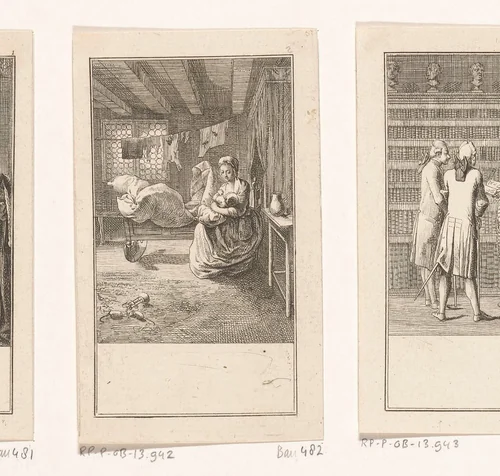 Arme vrouw met kind by Daniel Nikolaus Chodowiecki, print, 1778