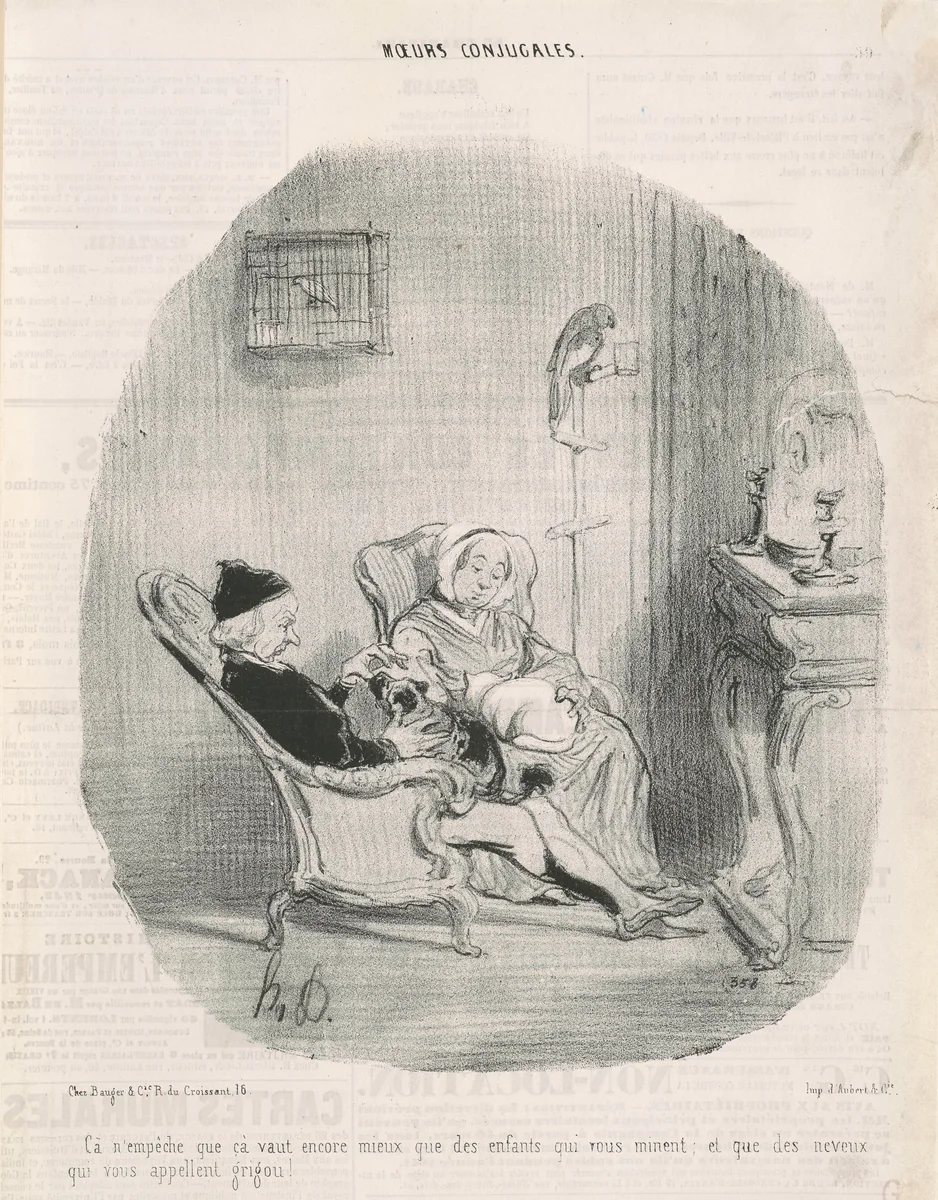 Ça n'empêche que ça vaut encore mieux.... by Honoré Daumier, print, 1842