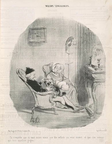Ça n'empêche que ça vaut encore mieux.... by Honoré Daumier, print, 1842