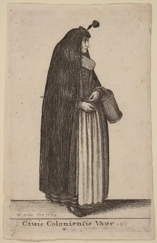 Ciuis Coloniesis Vxor by Wenceslaus Hollar, print, 1643
