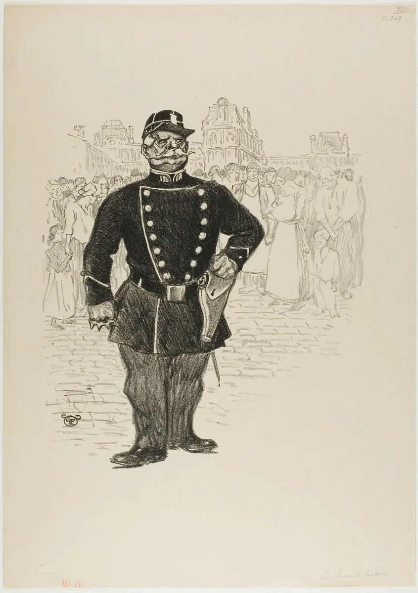 Street Security by Théophile Alexandre Steinlen, print, 1894