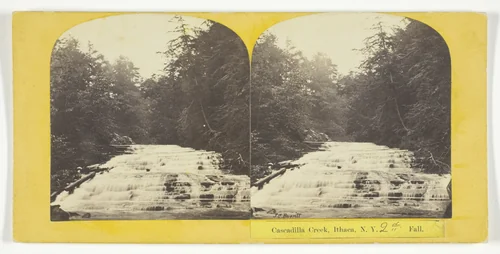 Cascadilla Creek, Ithaca, N.Y. 2nd Fall by J. C. Burritt, photograph, 1860-1865