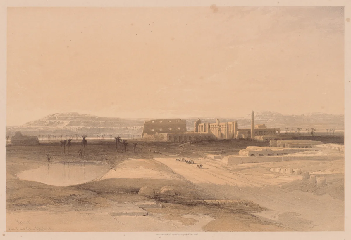 Egypt and Nubia: Volume II - No. 32, Karnak by Louis Haghe, print, 1838