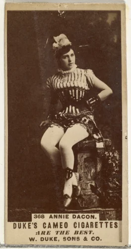 Card Number 368, Annie Dacon, from the Actors and Actresses series (N145-5) issued by Duke Sons & Co. to promote Cameo Cigarettes by W. Duke, Sons & Co., photograph, 1880-1889