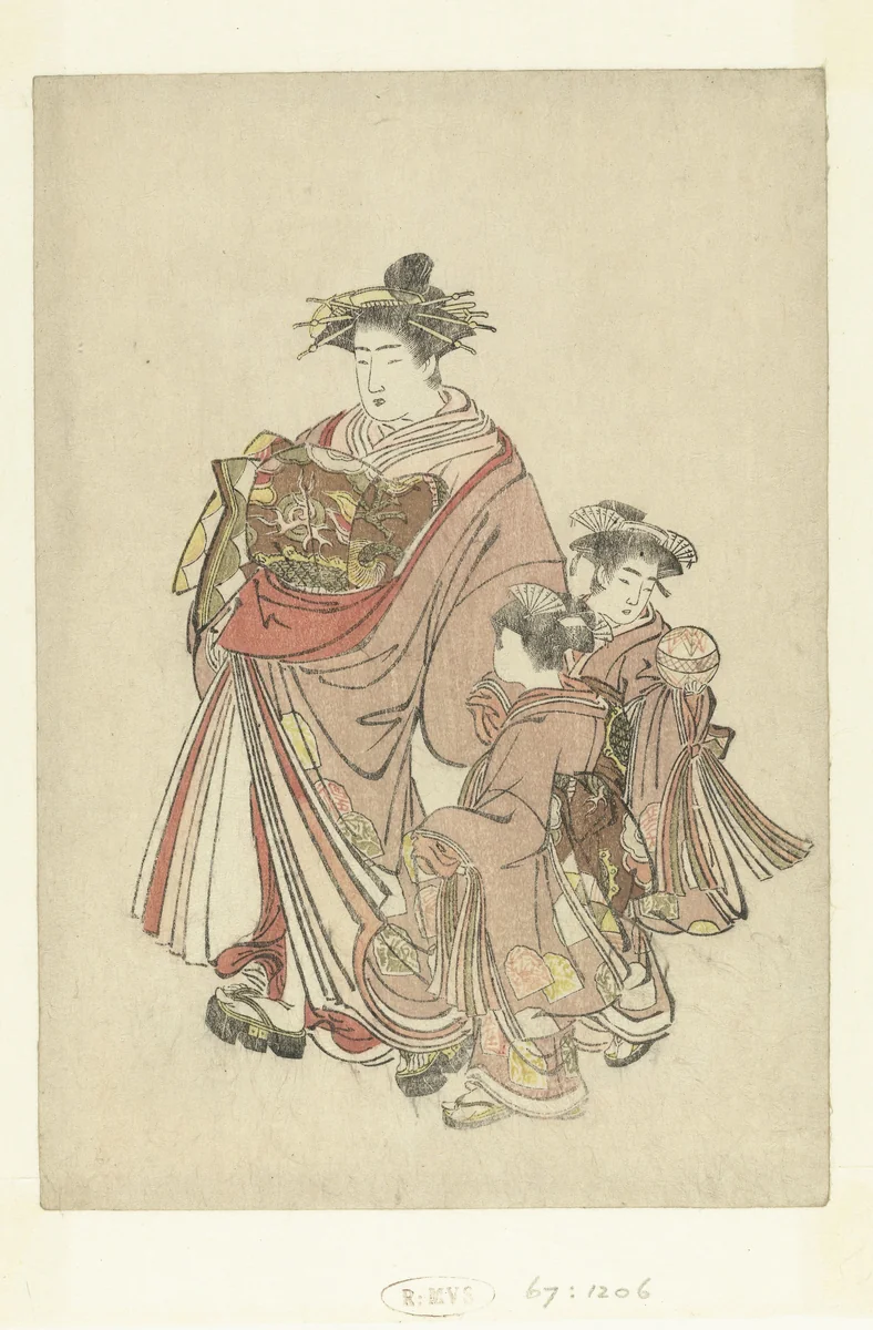 Parading Courtesan by anonymous, print, 1783