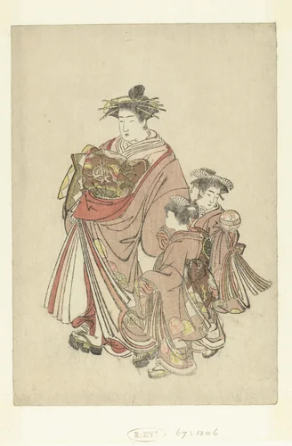Parading Courtesan by anonymous, print, 1783