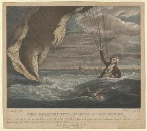 Major Money Adrift in the North Sea by William P. Sherlock, print, 1800-1825