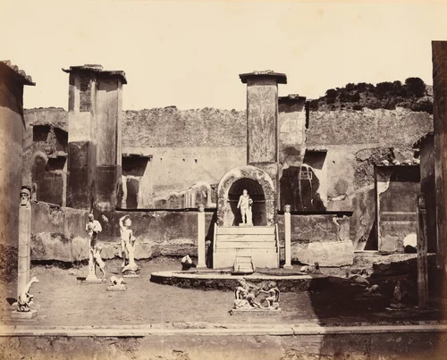 Casa di Marco Lucrezio, Pompei (House of Marco Lucrezio, Pompeii) by Giorgio Sommer, photograph, 1865-1875