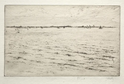 L. Th. de la Ris vue de la Pallice by Gustave Leheutre, print, 1876-1932
