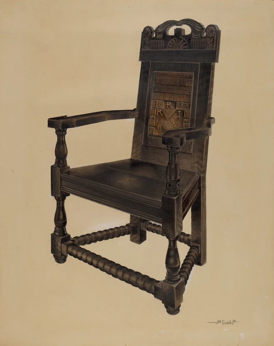 Carved Chair by Joseph Sudek, index of american design, 1935-1942