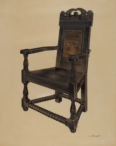 Carved Chair by Joseph Sudek, index of american design, 1935-1942