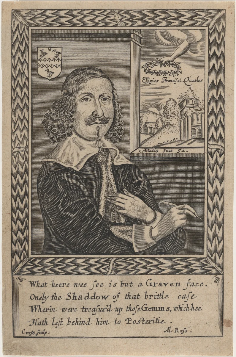 Francis Quarles by Thomas Cross, print, 1602-1704