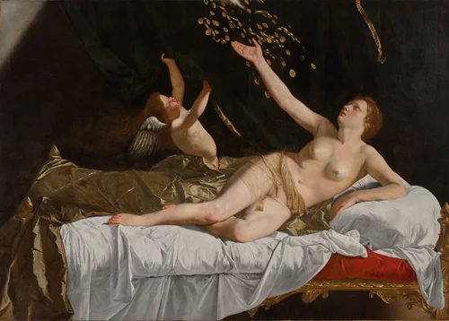 Danaë by Orazio Gentileschi, painting, 1618-1628