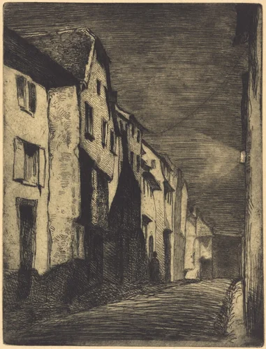 Street in Saverne by James McNeill Whistler, print, 1858