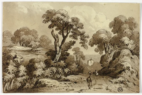Lane Scene, Dorking by John Varley, drawing, 1815-1836