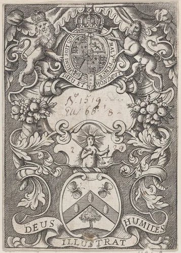 Trade Card with Royal Coat of Arms by anonymous, print, 1800-1900