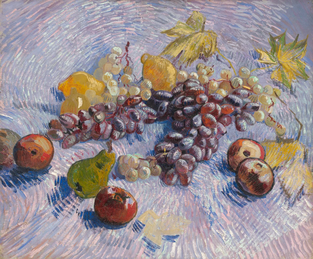 Grapes, Lemons, Pears, and Apples by Vincent van Gogh, painting, 1887