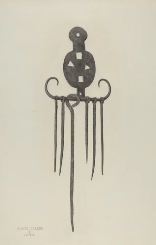 Skewers and Holder by Jacob Lipkin; Albert Taxson, index of american design, 1940
