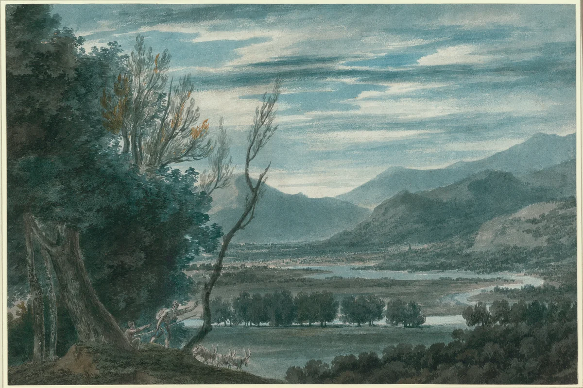 The Valley of the Eisak Near Brixen in the Tyrol by John Robert Cozens, painting, 1783-1784