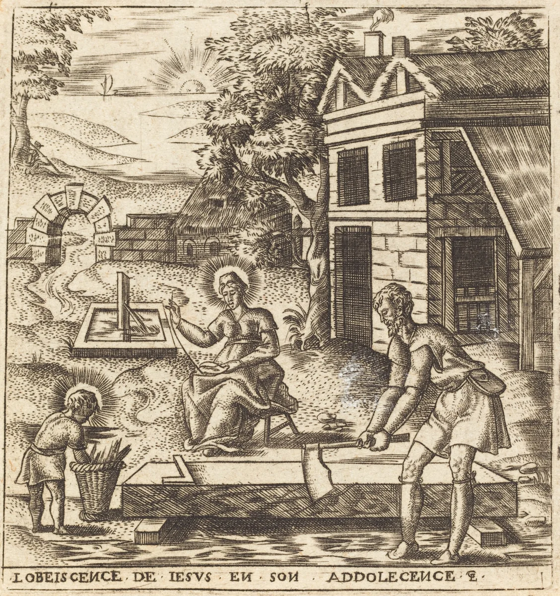 Jesus the Obedient Son by Léonard Gaultier, print, 1576-1580
