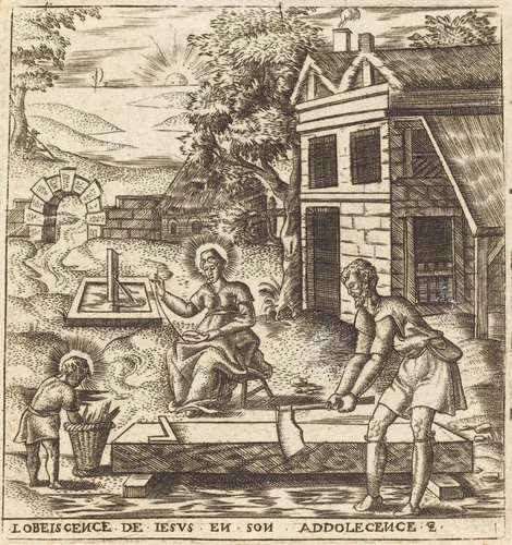 Jesus the Obedient Son by Léonard Gaultier, print, 1576-1580