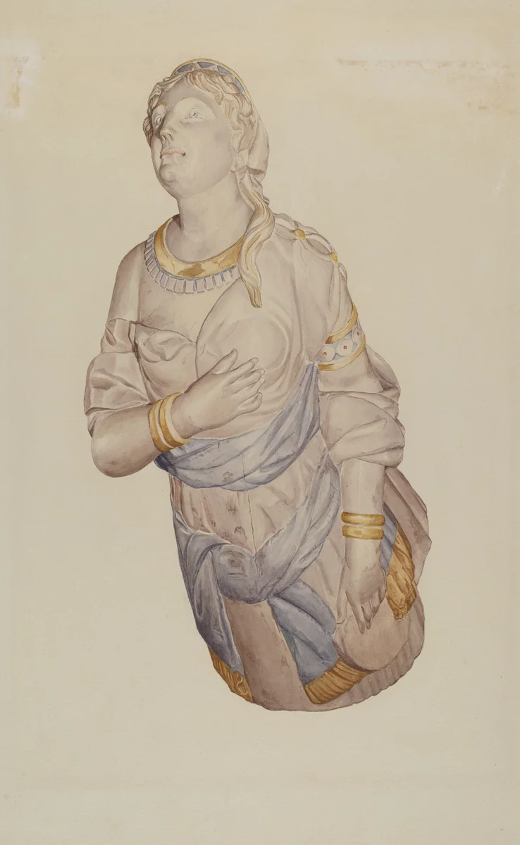 Figurehead from "Kenilworth" by Curry M. Bartlett, index of american design, 1935-1942