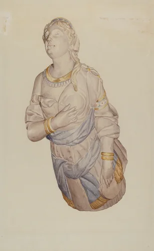 Figurehead from "Kenilworth" by Curry M. Bartlett, index of american design, 1935-1942