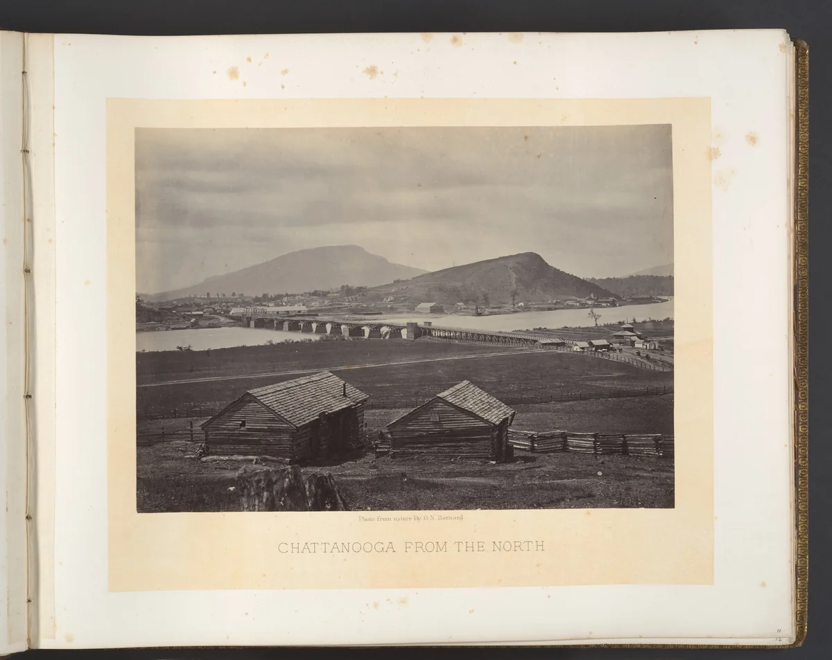 Chattanooga from the North by George N. Barnard, photograph, 1860-1869