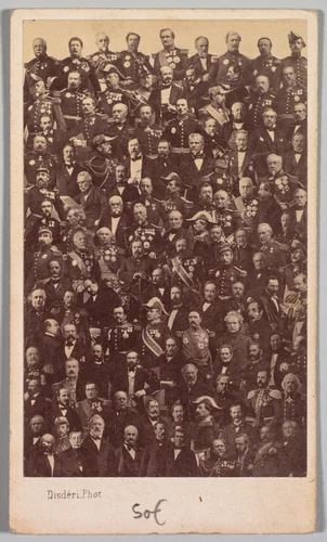Untitled (French Military Heroes and Political Leaders) by André Adolphe-Eugène Disdéri, photograph, 1860-1870