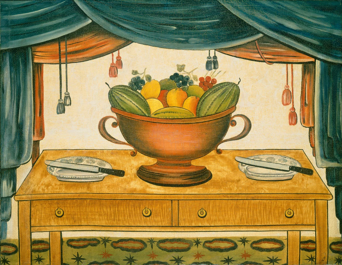 Bowl of Fruit by American 19th Century, painting, 1830