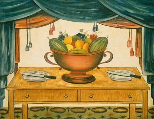 Bowl of Fruit by American 19th Century, painting, 1830