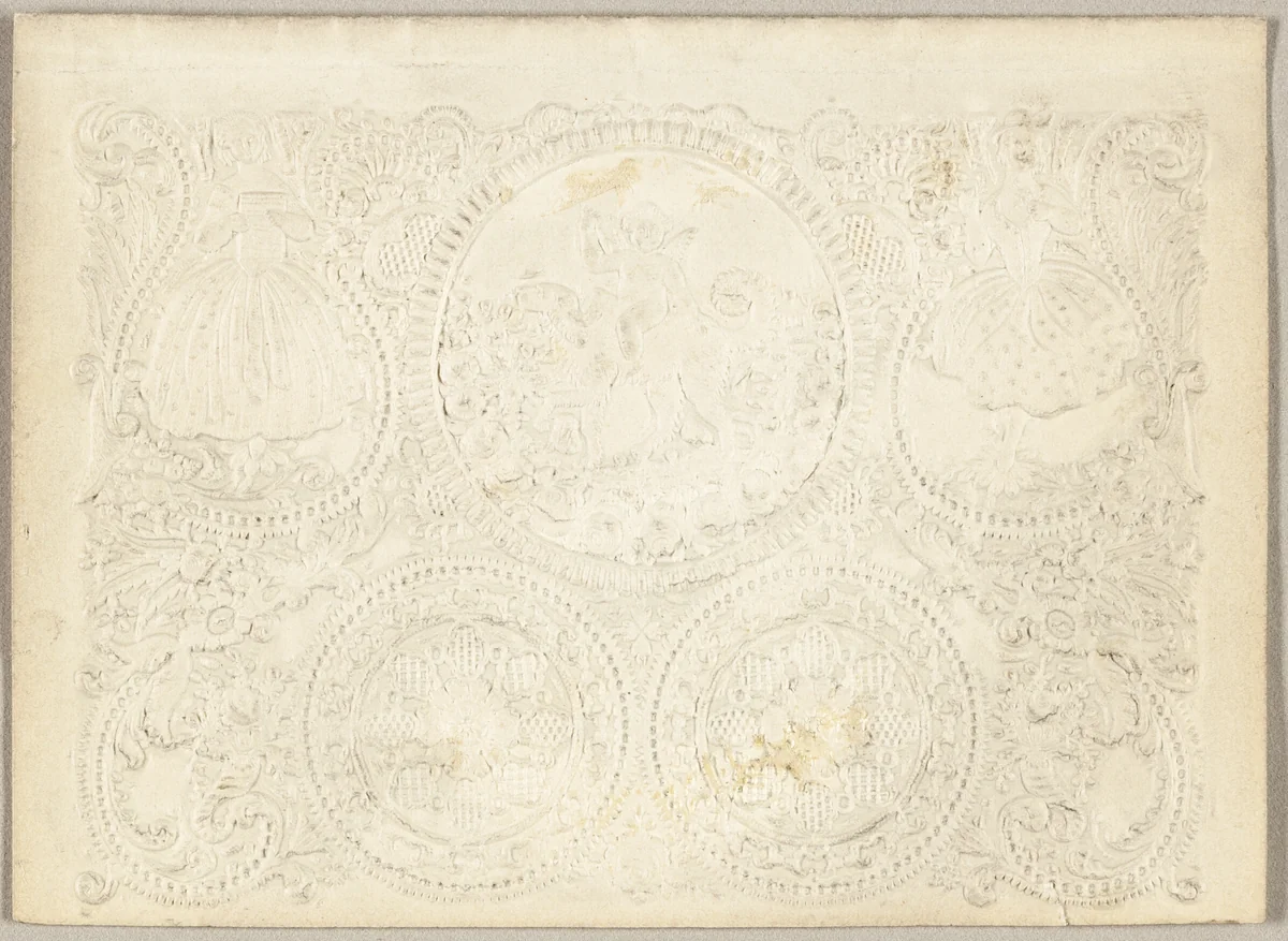 Untitled Valentine (Cupid on the Back of a Dog) by George Meek, other, 1850-1859