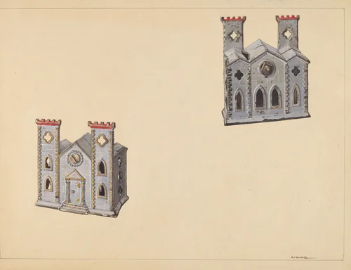 Cathedral Coin Box by Alf Bruseth, index of american design, 1938