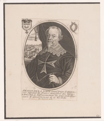 Portret van Amador de La Porte by anonymous, print, 1610-1668