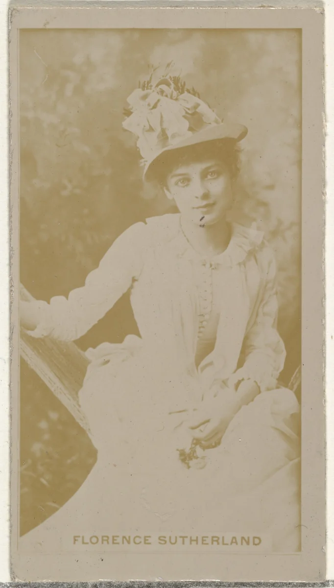 Florence Sutherland, from the Actors and Actresses series (N145-8) issued by Duke Sons & Co. to promote Duke Cigarettes by W. Duke, Sons & Co., photograph, 1890-1895