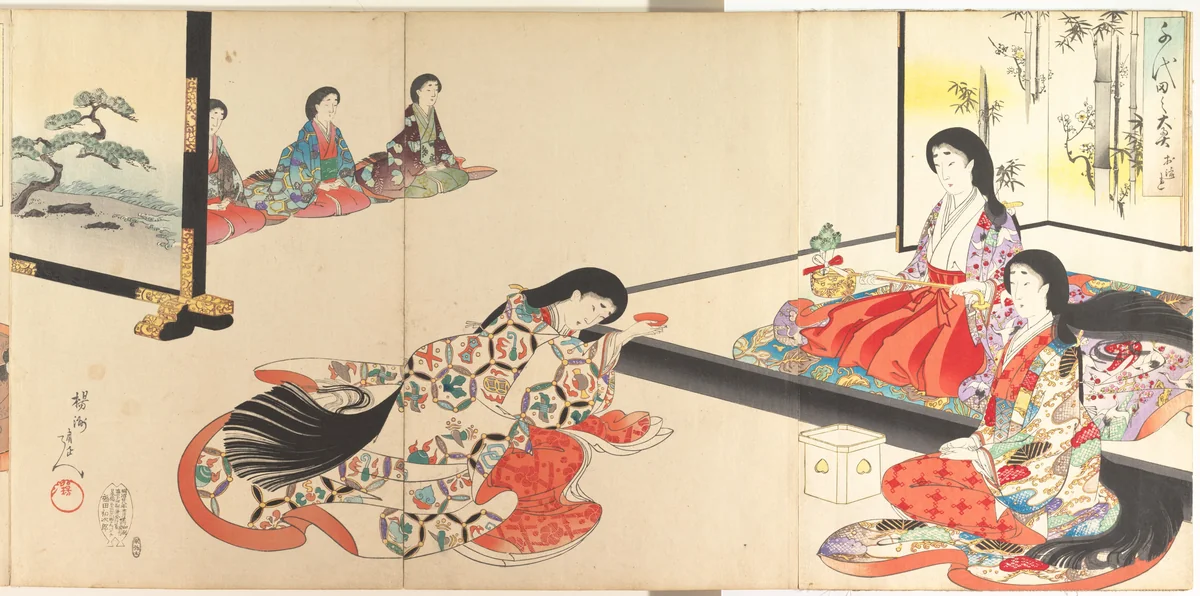 Chiyoda Castle (Album of Women) by Yōshū Chikanobu (楊洲周延), print, 1895