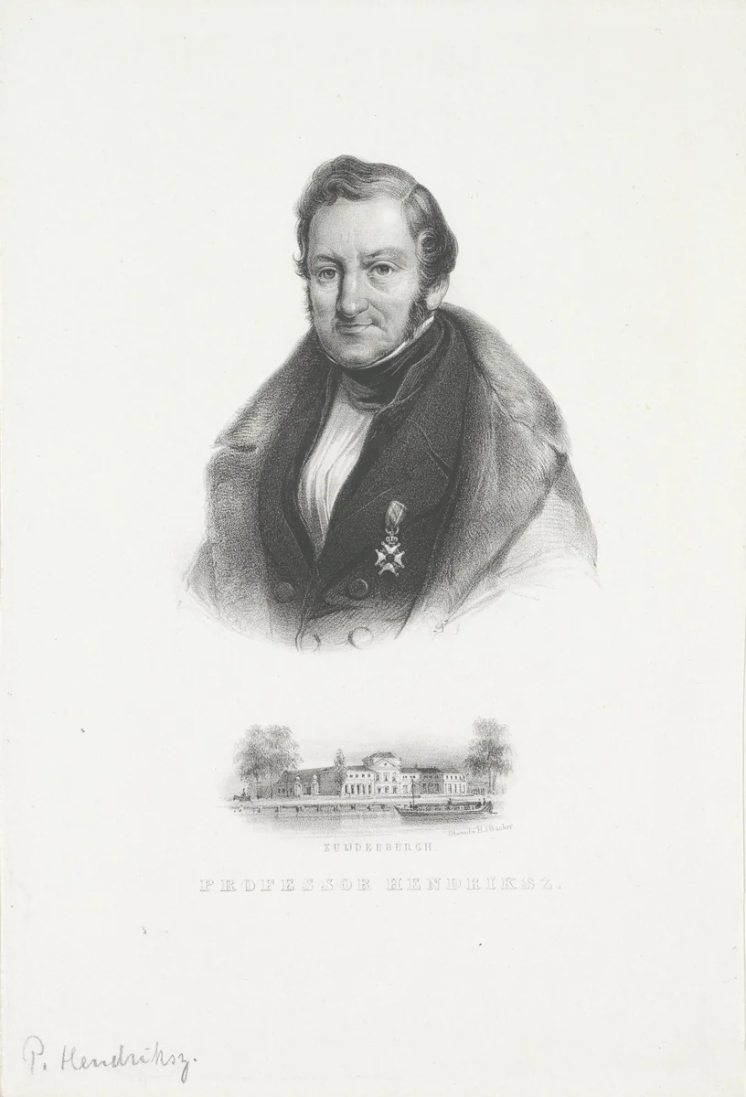 Portret van Professor Pieter Hendricksz. by anonymous, print, 1822-1845