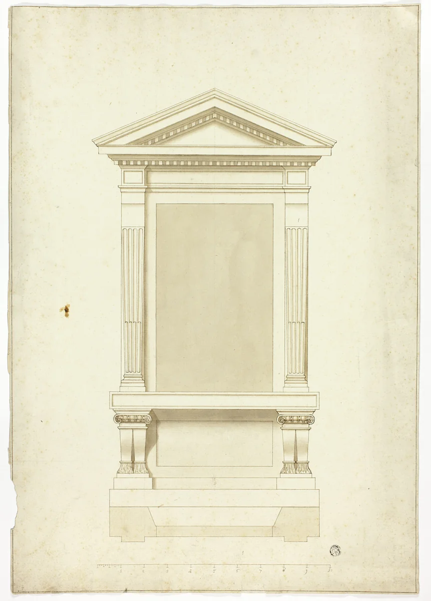 Side Altar or Wall Tomb by Unknown Artist, drawing, 1700-1799