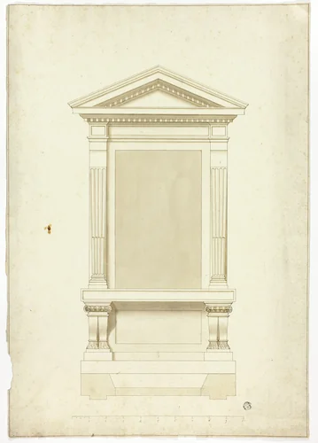 Side Altar or Wall Tomb by Unknown Artist, drawing, 1700-1799