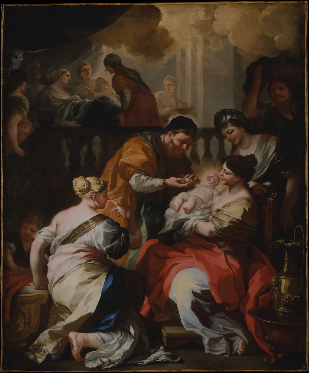 The Birth of the Virgin by Francesco Solimena, painting, 1685-1695