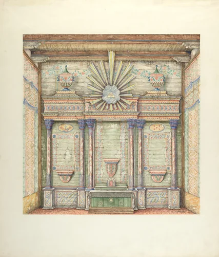Decorations on Reredos and Sanctuary Walls by William Kieckhofel, index of american design, 1940