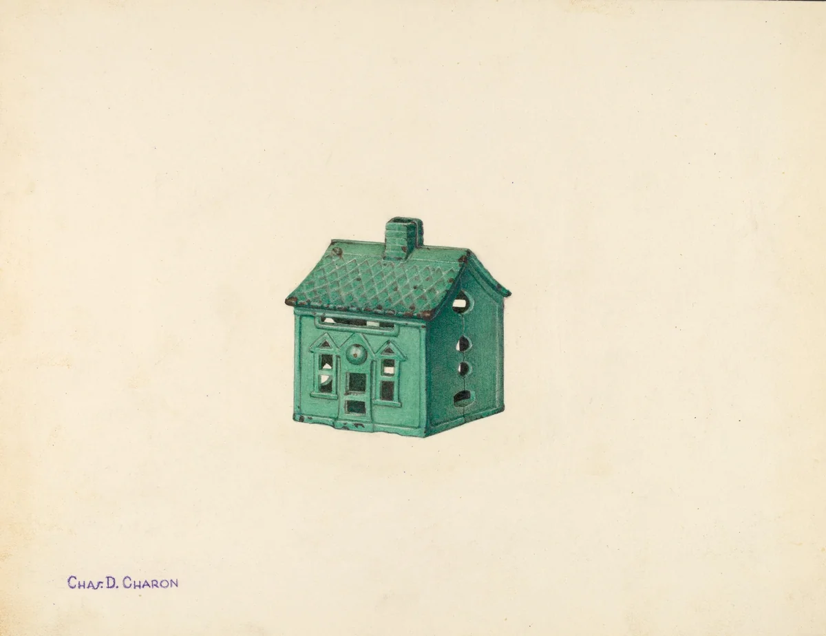 Penny Bank by Charles Charon, index of american design, 1940